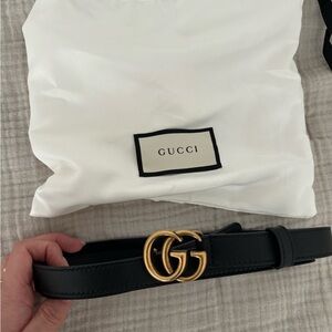 GUCCI GG Marmont Thin Belt